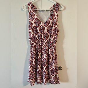 Red white and blue floral sundress